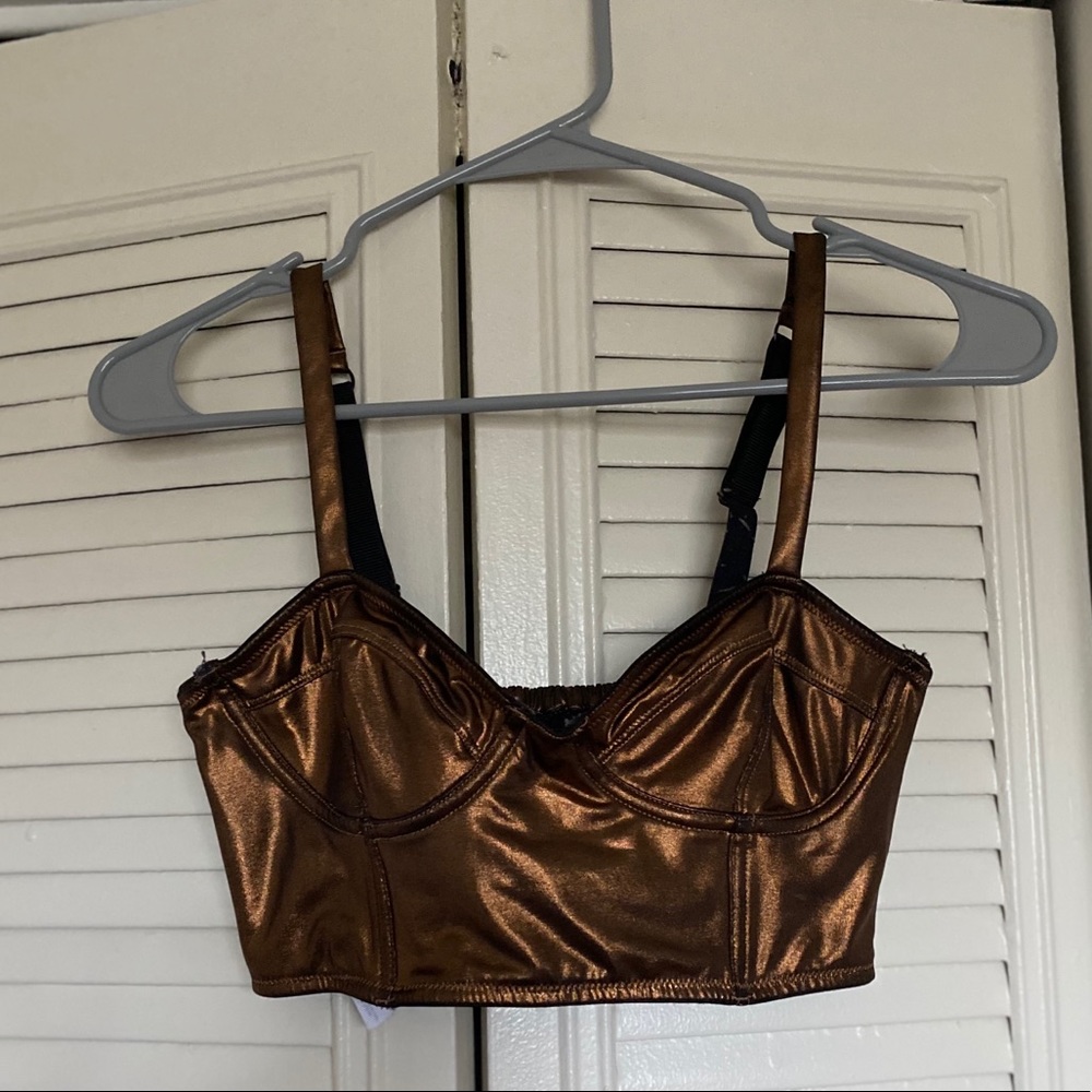 Intimately Free People size S Metallic Bronze Bra